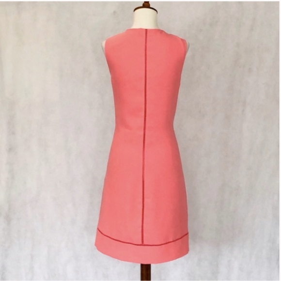 Banana Republic Coral V-Neck Ladder Stitch Dress - Picture 5 of 8